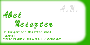 abel meiszter business card